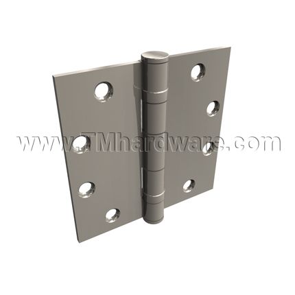 Hager ECBB1101, 4-1/2" x 4-1/2", 2 Ball Bearing, Brass or Stainless Steel, 5 Knuckle, Full Mortised ECCO Hinge