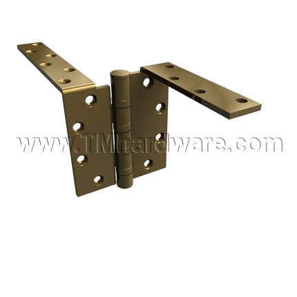 Hager BB1195 - BB1197, Ball Bearing, Brass or Stainless Steel, Heavy Weight, 5 Knuckle, Anchor Hinge with 2 Anchor Leaves